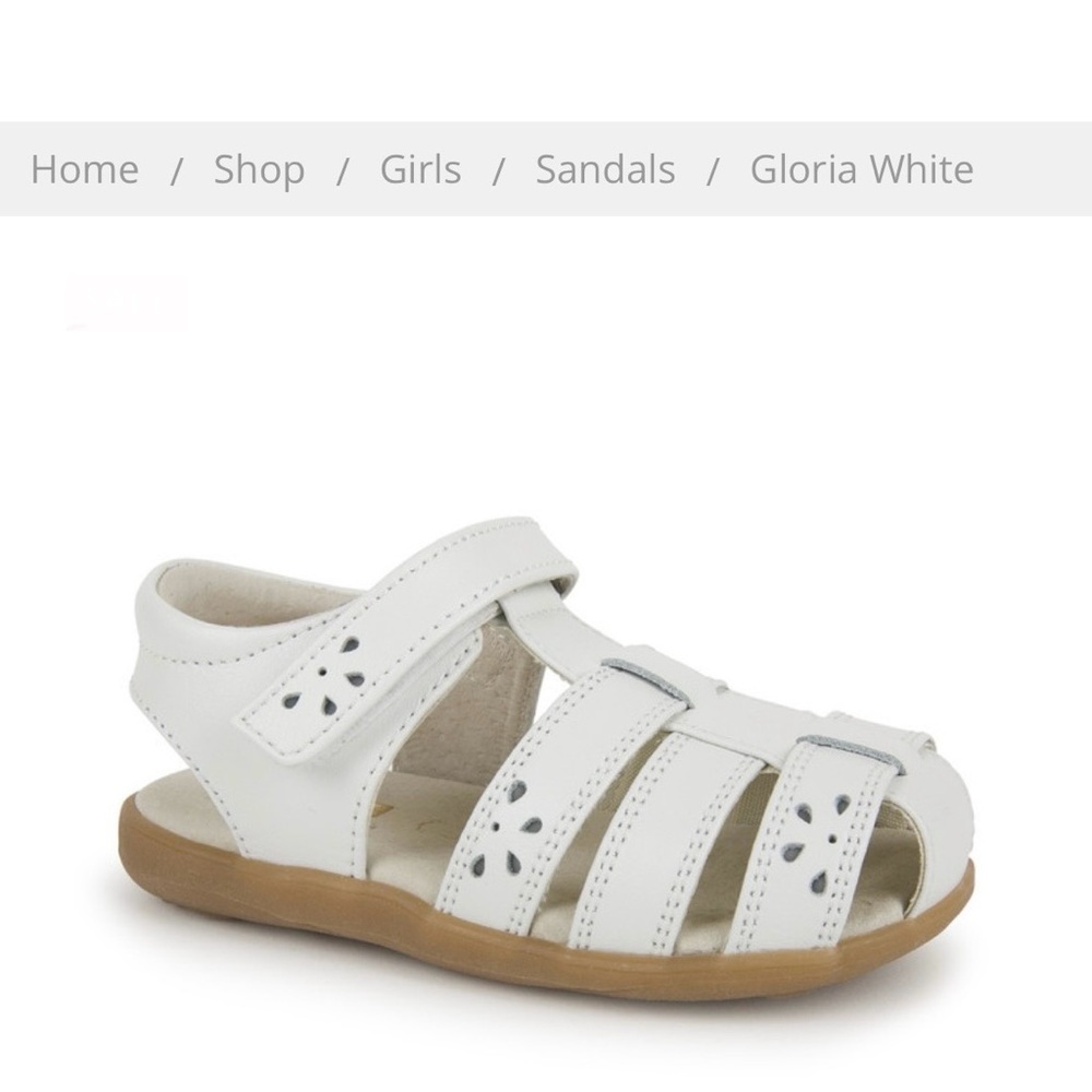 See Kai Run Gloria White Closed-Toe Sandals